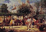 Jean-Louis Ernest Meissonier Sunday in Poissy painting